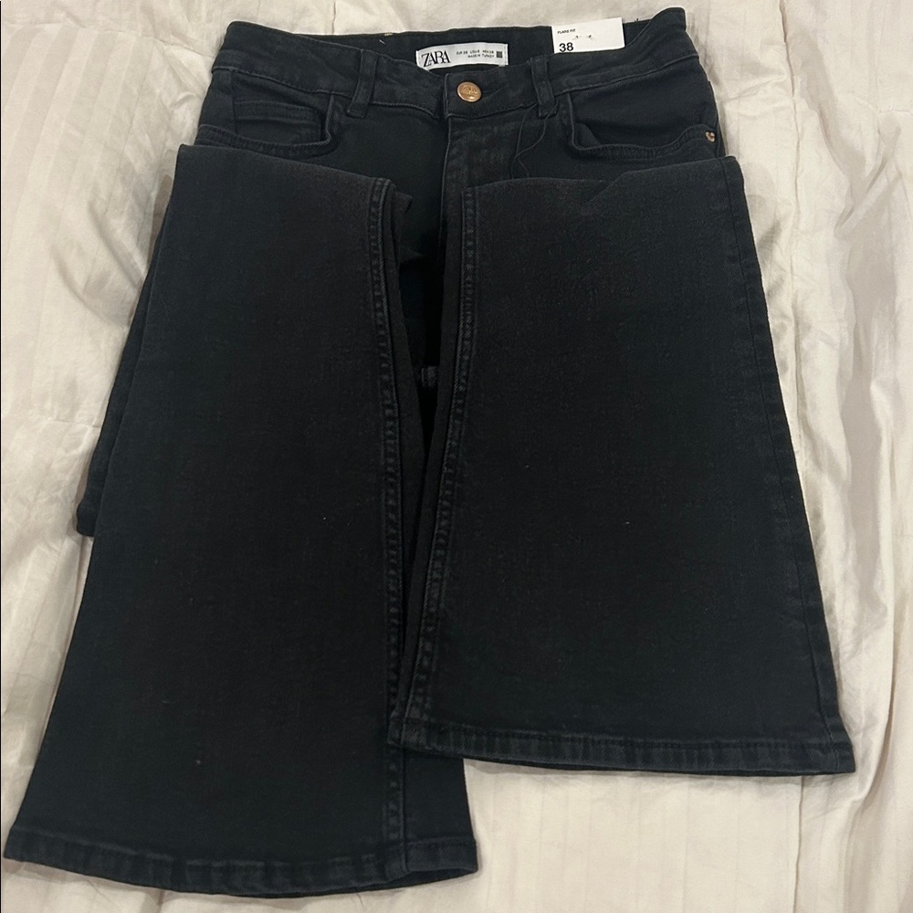 Zara Black Flare Jeans